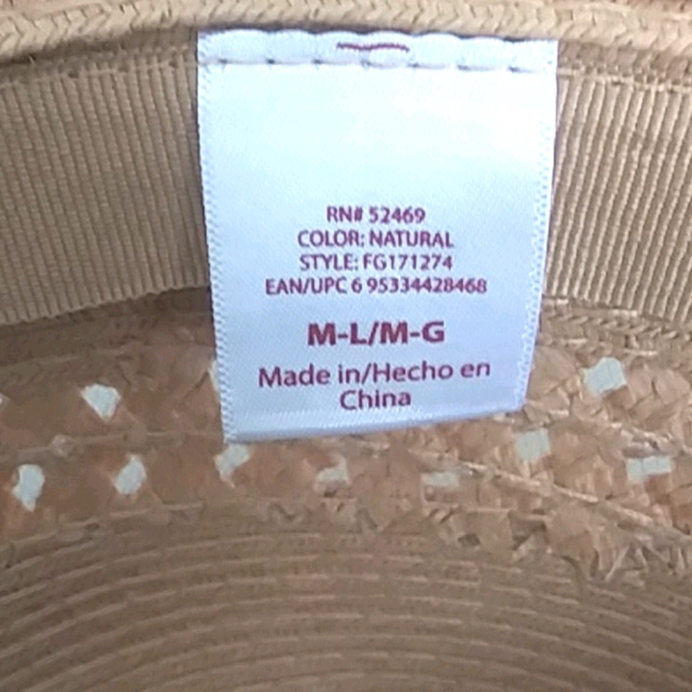 Floppy Round Straw Sun Hat - Picture 4 of 8